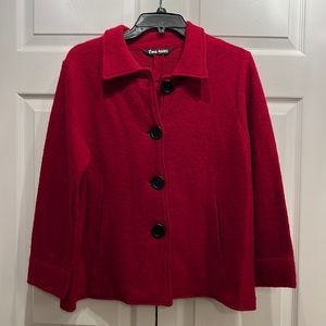 Short wool jacket with pockets